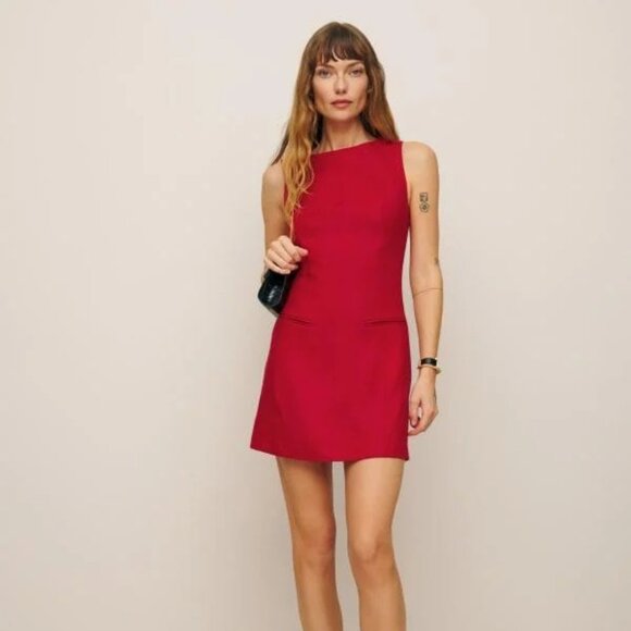 Reformation Dresses & Skirts - Reformation Citron Linen Dress Red - Size 0